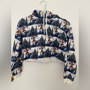 Tupac crop hoodie worn 2 times for selfies, never worn outside.